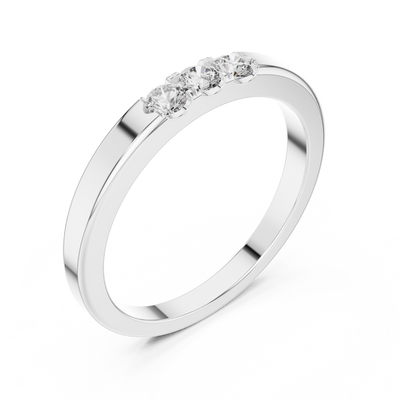 Cyravienne Triple U-Cut  Diamond Ring