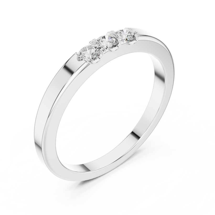 Cyravienne Triple U-Cut  Diamond Ring