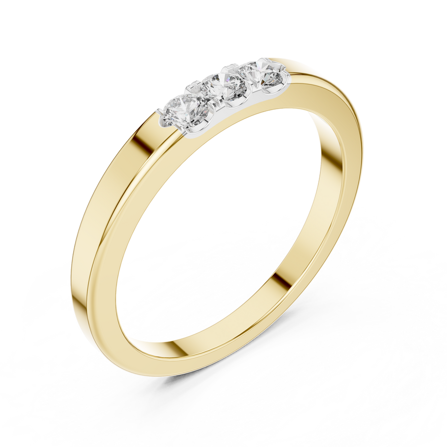 Cyravienne Triple U-Cut  Diamond Ring