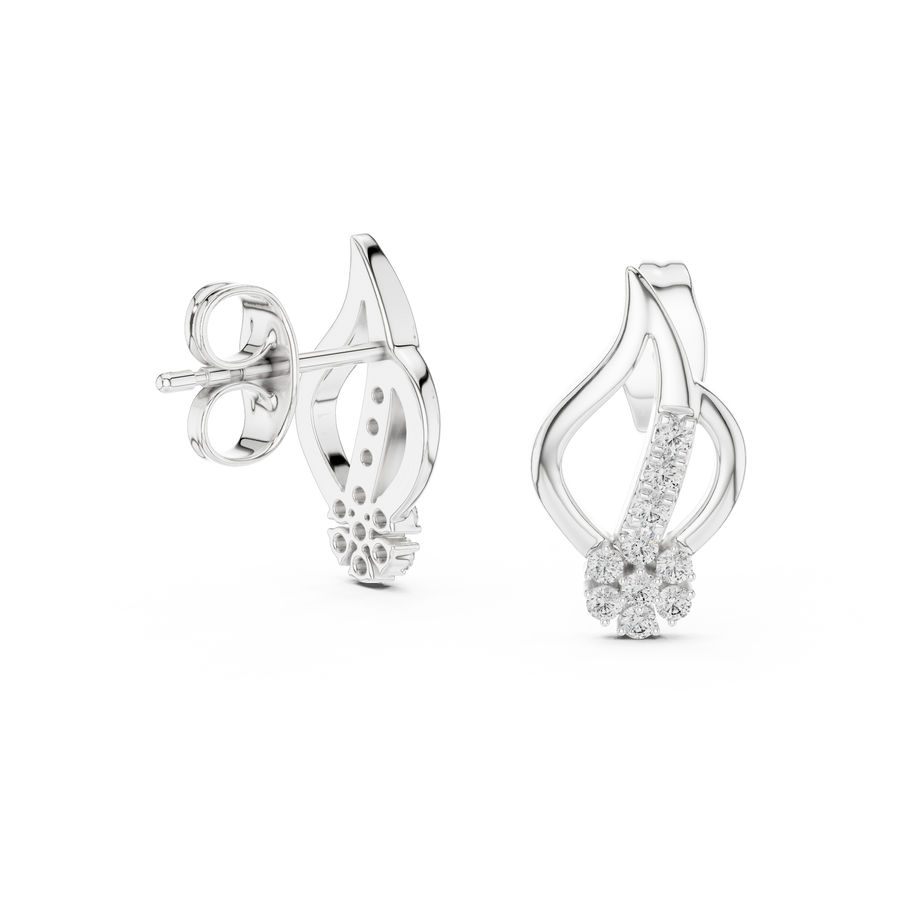 Virellienne Flame Teardrop Diamond Earrings
