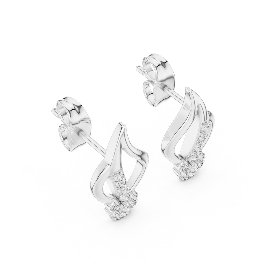 Virellienne Flame Teardrop Diamond Earrings