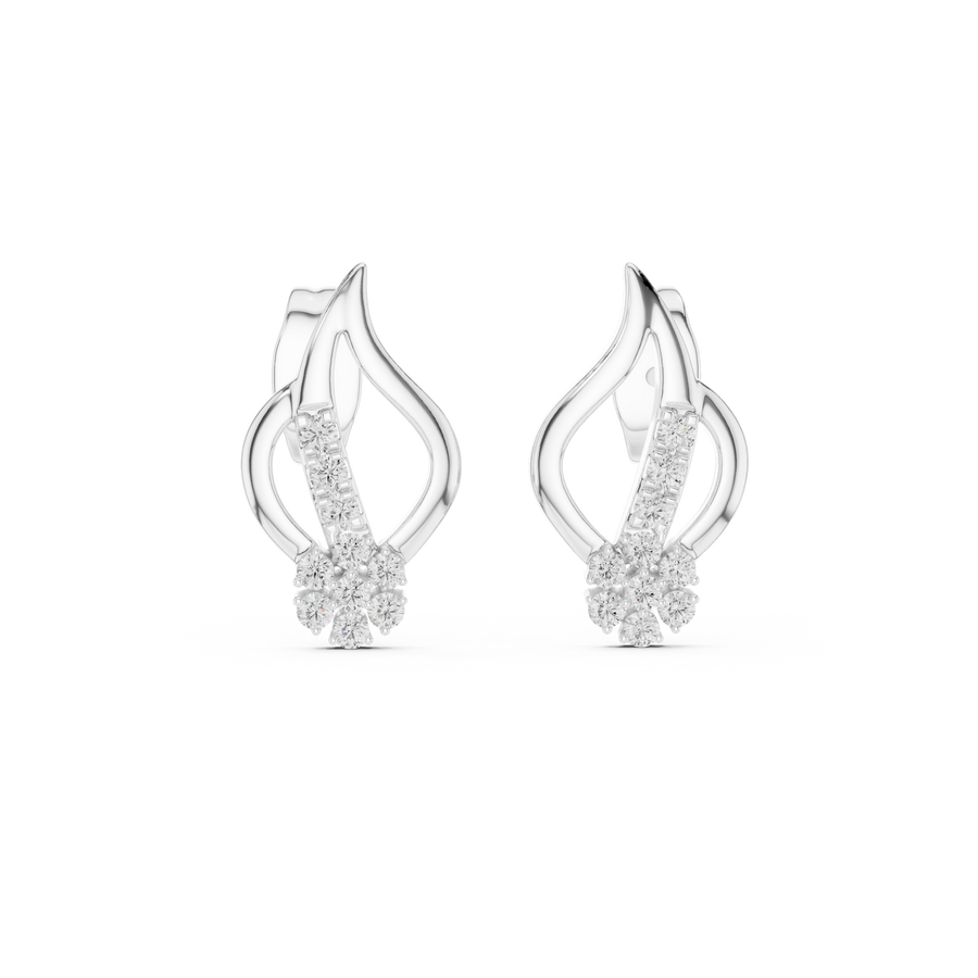 Virellienne Flame Teardrop Diamond Earrings