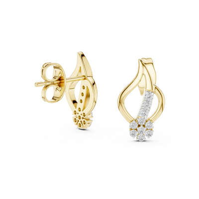 Virellienne Flame Teardrop Diamond Earrings