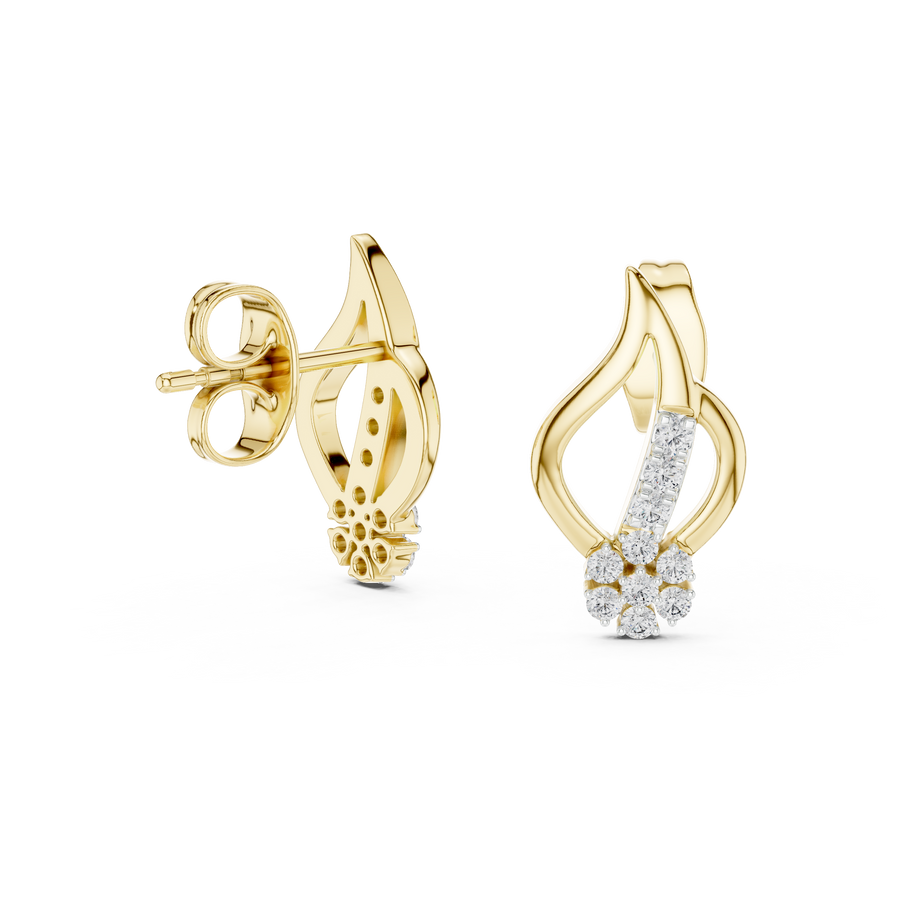 Virellienne Flame Teardrop Diamond Earrings