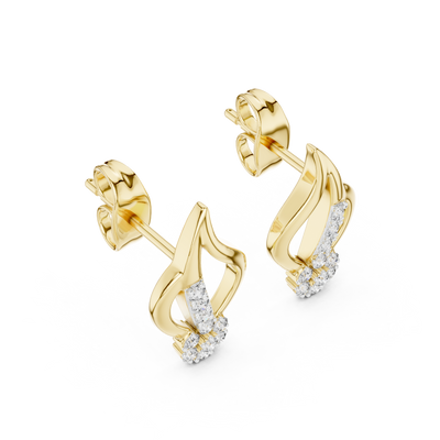 Virellienne Flame Teardrop Diamond Earrings