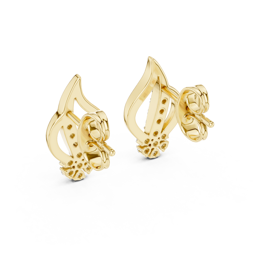 Virellienne Flame Teardrop Diamond Earrings