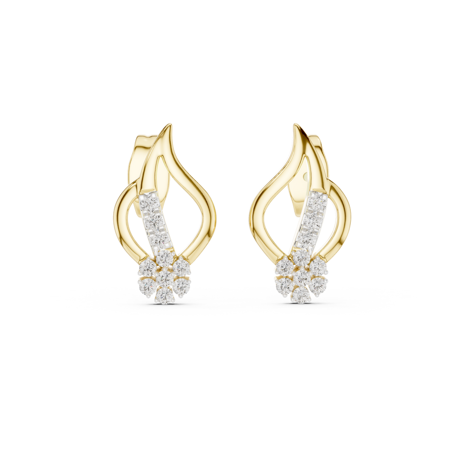 Virellienne Flame Teardrop Diamond Earrings