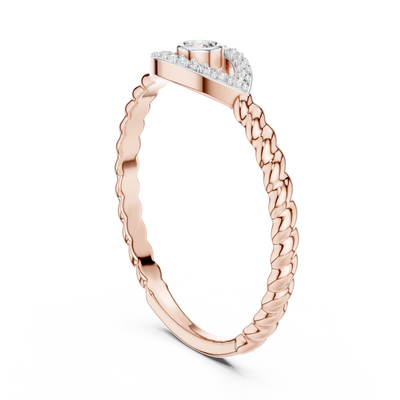 Valerienne Twisted Halo  Diamond Ring