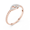 Valerienne Twisted Halo  Diamond Ring