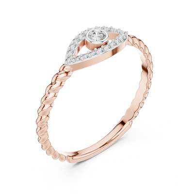 Valerienne Twisted Halo  Diamond Ring