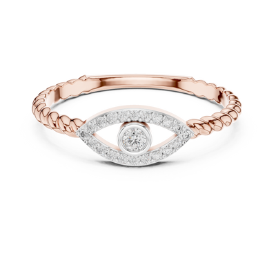 Valerienne Twisted Halo  Diamond Ring
