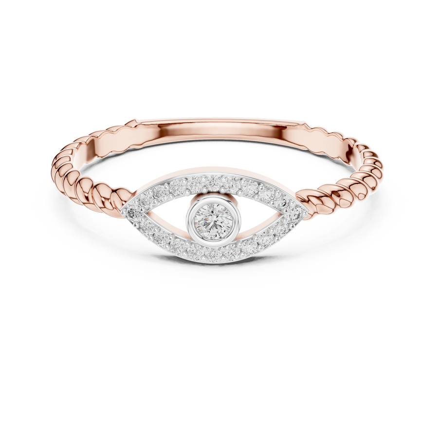Valerienne Twisted Halo  Diamond Ring