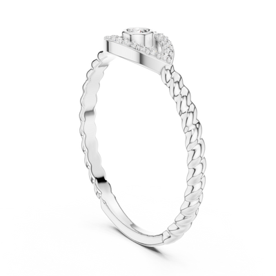 Valerienne Twisted Halo  Diamond Ring