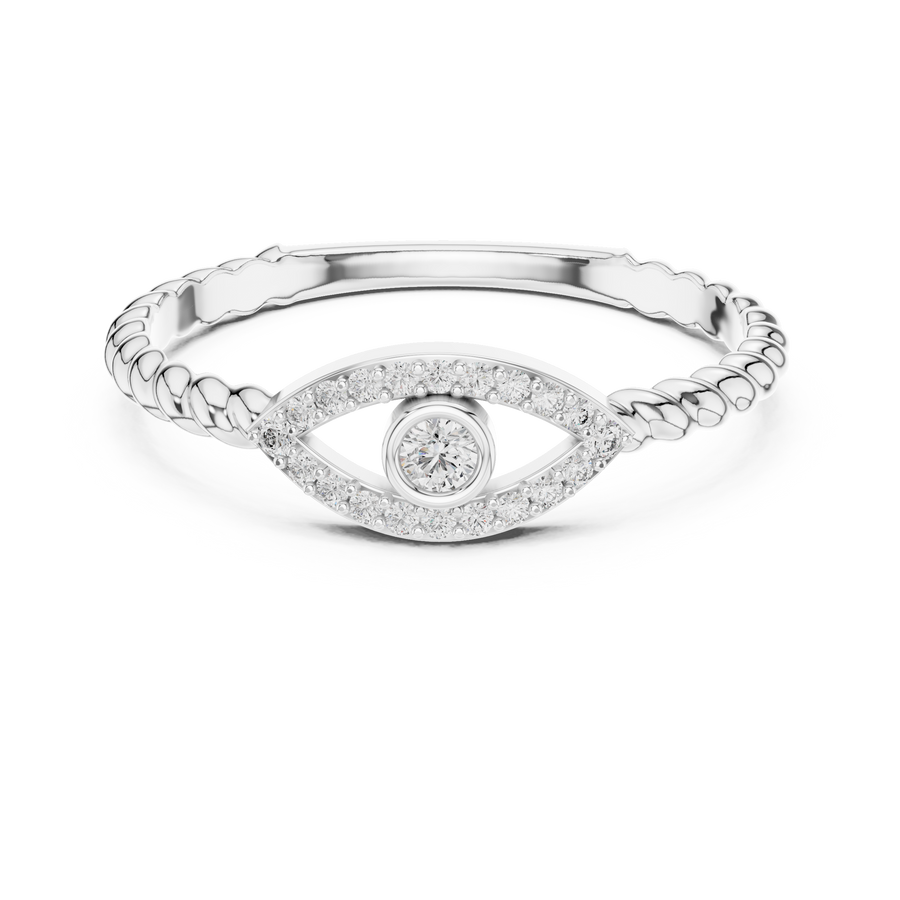 Valerienne Twisted Halo  Diamond Ring