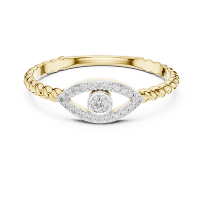 Valerienne Twisted Halo  Diamond Ring