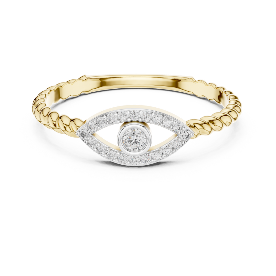 Valerienne Twisted Halo  Diamond Ring