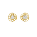 Calivienne Geometric Halo  Diamond Earrings