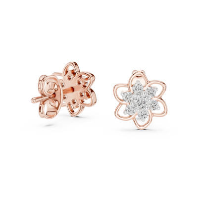 Seravienne Floral Cluster  Diamond Earrings - ZeeDiamonds