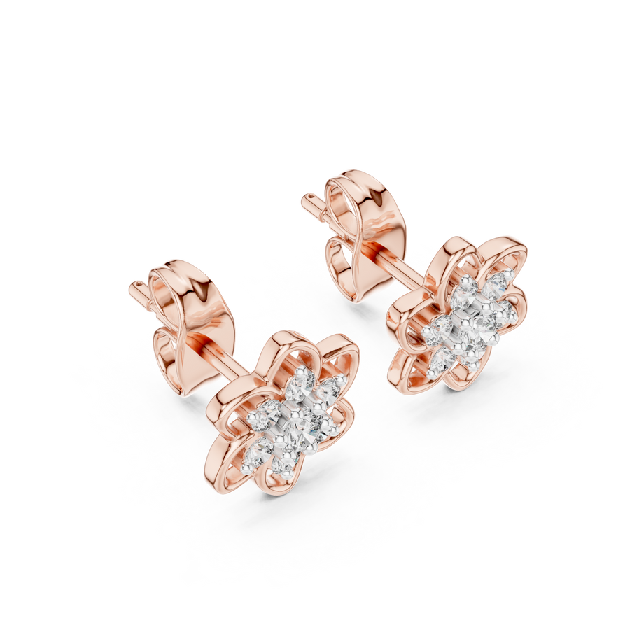 Seravienne Floral Cluster  Diamond Earrings