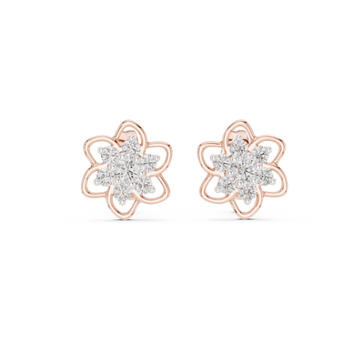 Seravienne Floral Cluster  Diamond Earrings - ZeeDiamonds