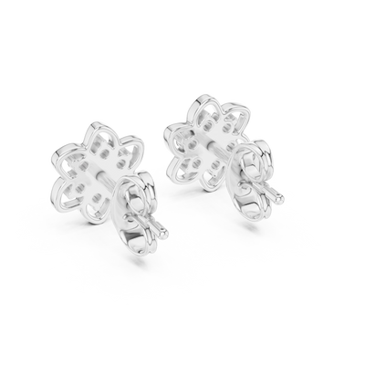 Seravienne Floral Cluster  Diamond Earrings - ZeeDiamonds