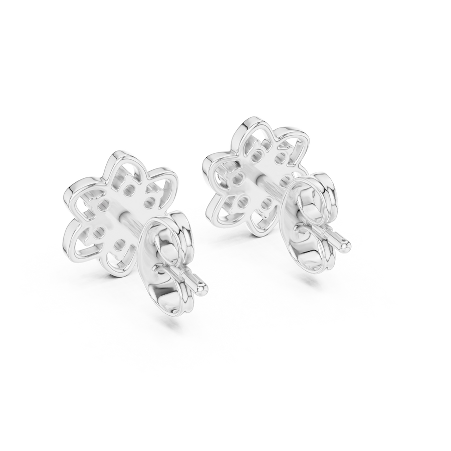 Seravienne Floral Cluster  Diamond Earrings