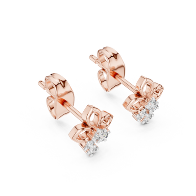 Averienne Floral Cluster Diamond Earrings