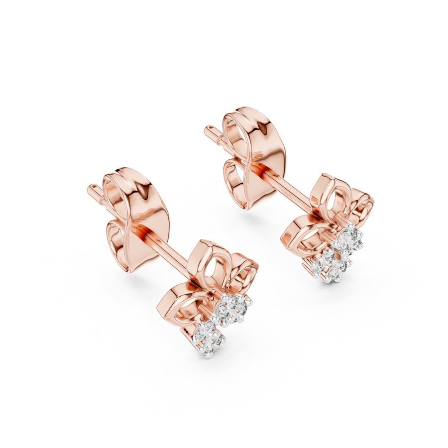 Averienne Floral Cluster Diamond Earrings
