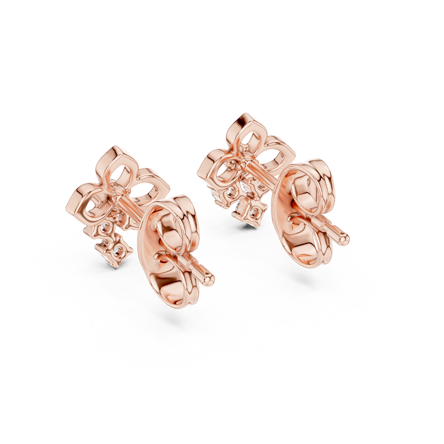 Averienne Floral Cluster Diamond Earrings