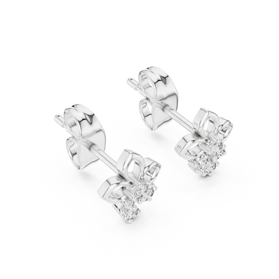 Averienne Floral Cluster Diamond Earrings