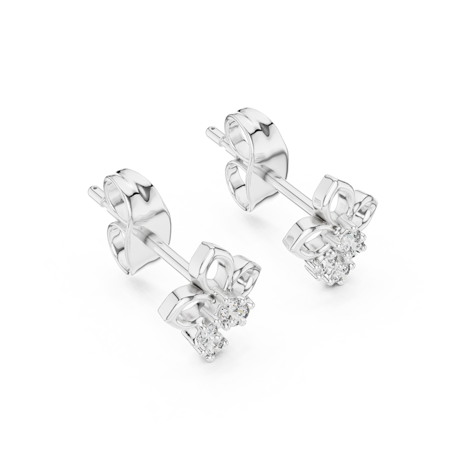 Averienne Floral Cluster Diamond Earrings