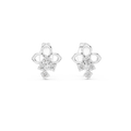 Averienne Floral Cluster Diamond Earrings