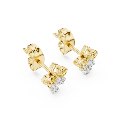 Averienne Floral Cluster Diamond Earrings