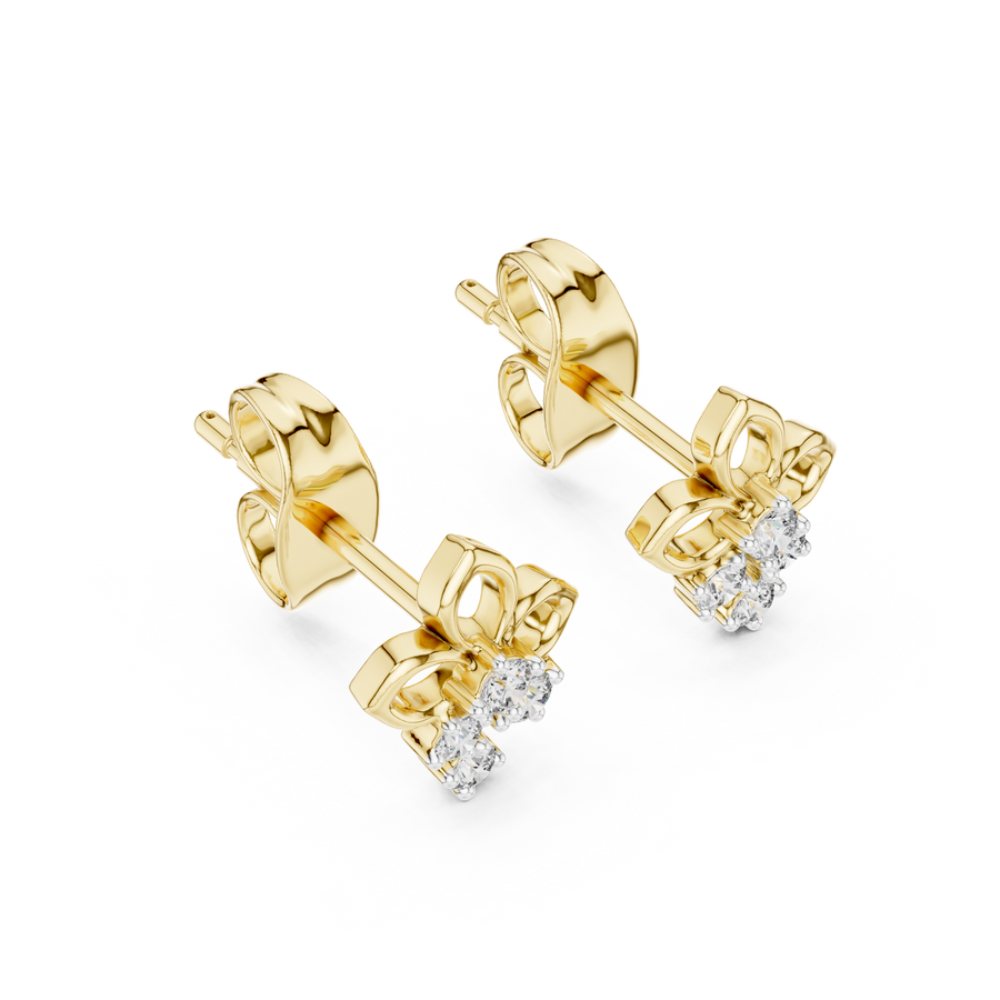 Averienne Floral Cluster Diamond Earrings