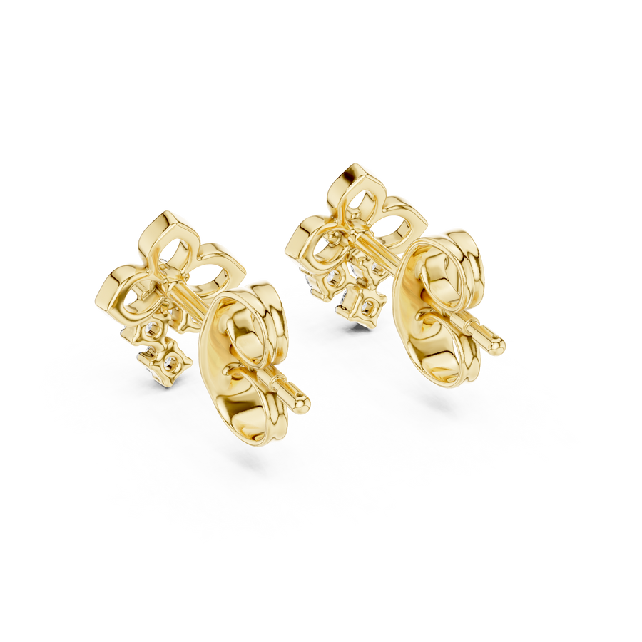 Averienne Floral Cluster Diamond Earrings
