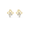 Averienne Floral Cluster Diamond Earrings