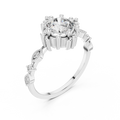 Lysavienne Grand Solitaire Halo  Diamond Ring