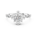Lysavienne Grand Solitaire Halo  Diamond Ring