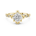 Lysavienne Grand Solitaire Halo  Diamond Ring