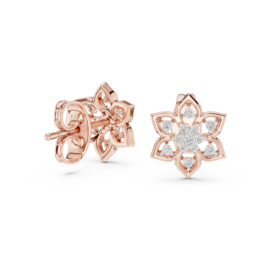 Virellienne Bloom Cluster Diamond Earrings