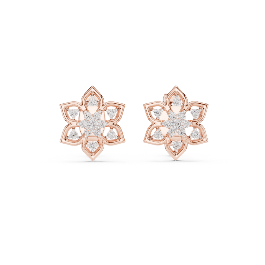 Virellienne Bloom Cluster Diamond Earrings