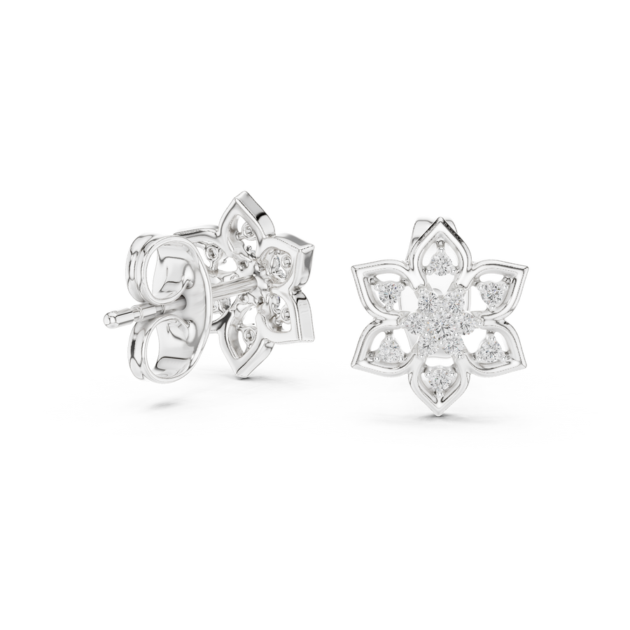 Virellienne Bloom Cluster Diamond Earrings