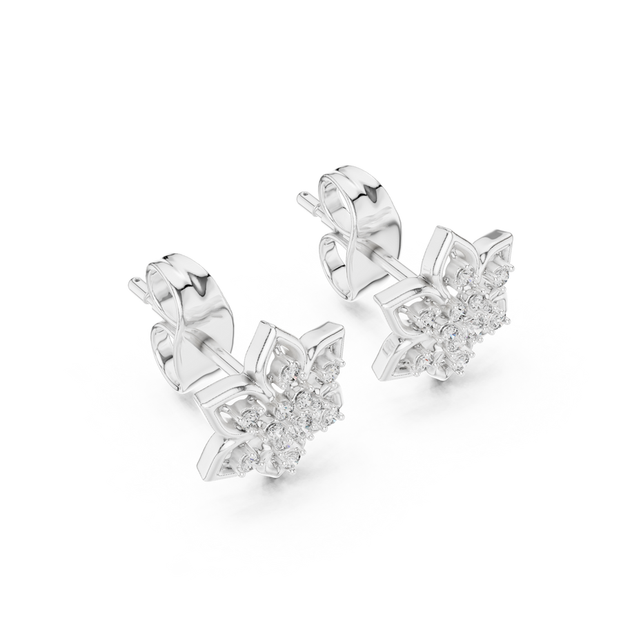 Virellienne Bloom Cluster Diamond Earrings