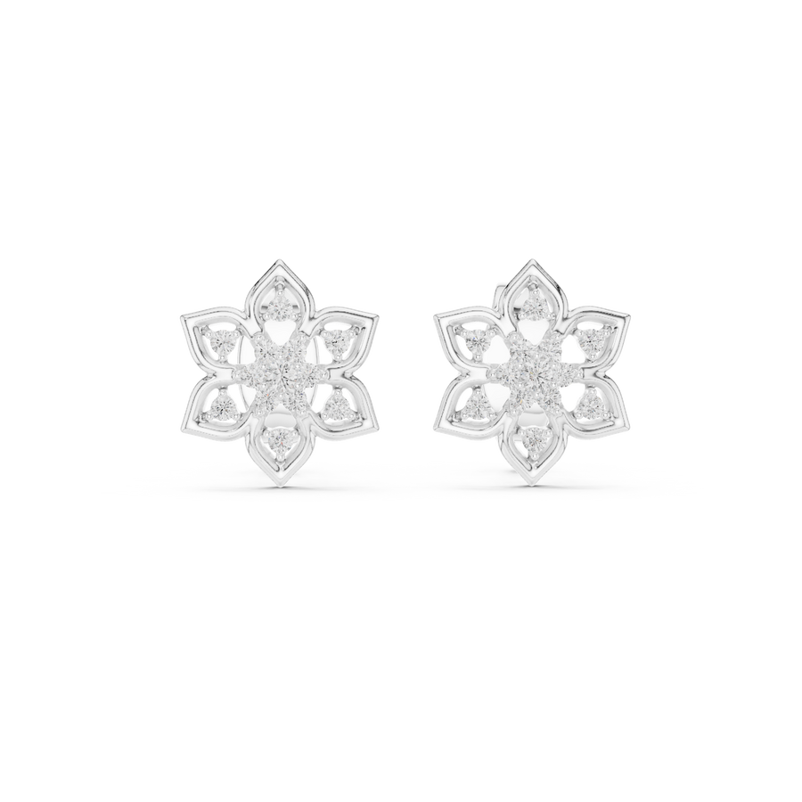 Virellienne Bloom Cluster Diamond Earrings