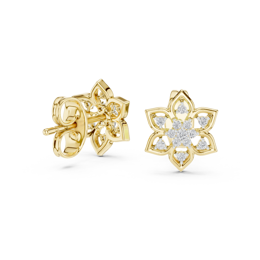 Virellienne Bloom Cluster Diamond Earrings