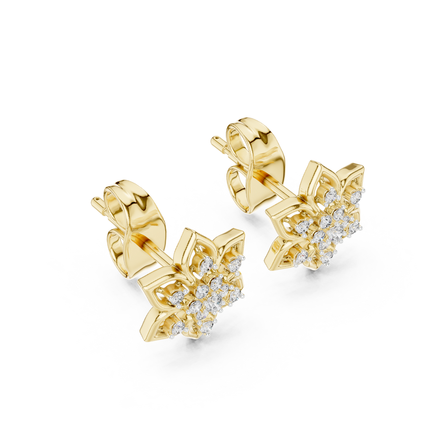 Virellienne Bloom Cluster Diamond Earrings