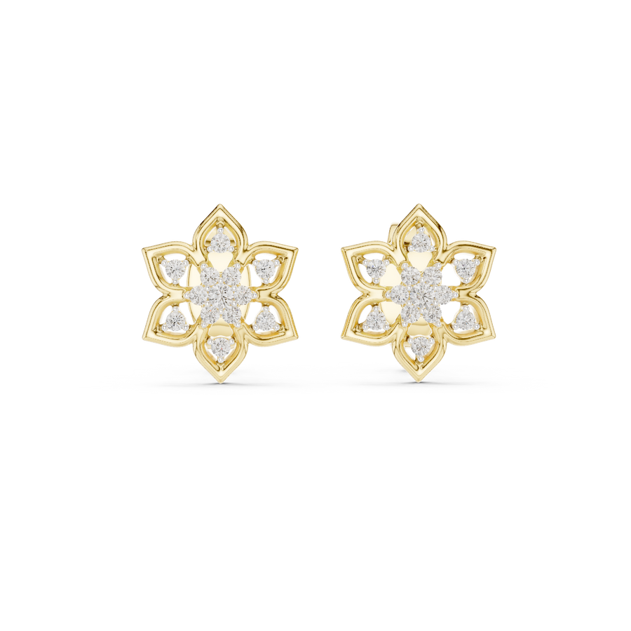 Virellienne Bloom Cluster Diamond Earrings