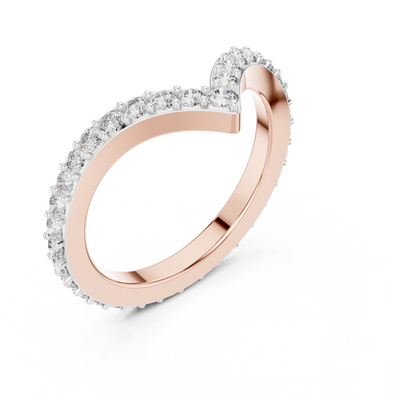 Valerienne Chevron Pavé Diamond Ring