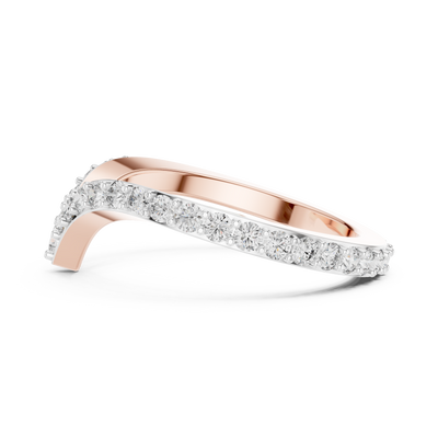 Valerienne Chevron Pavé Diamond Ring