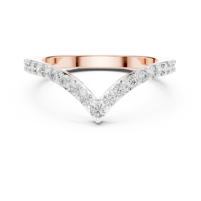 Valerienne Chevron Pavé Diamond Ring